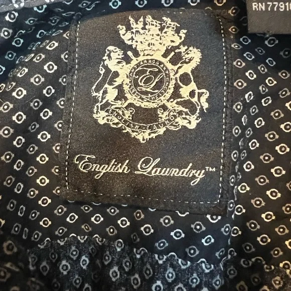 English Laundry Geometric Button-Down Shirt Medium - Picture 5 of 11